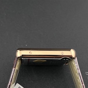 AF Quartz Tank Solo 27.4mm RG Brown Leather White Dial - Image 6