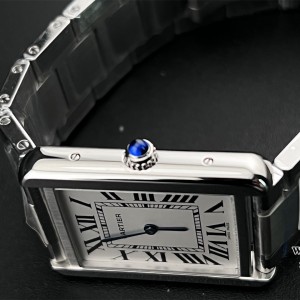 AF Quartz Tank Solo 27.4mm White Dial SS Bracelet - Image 6