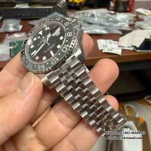 VSF DD3285 GMT Master II 126710 Bruce Wayne 40mm Jub SS Bracelet Black Dial - Image 4