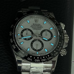 VSF DD4130 panda Daytona 116500 40mm SS Bracelet White Dial - Image 9