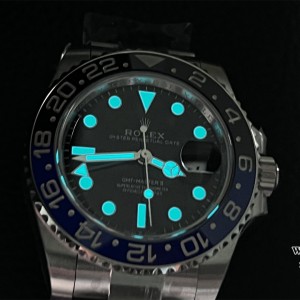 VSF DD3285 GMT Master II 126710 batman 40mm Oyster Bracelet SS/SS Black Dial - Image 6