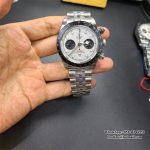 ZF DD7750 Tudor Black Bay Chrono 316L 41mm SS Bracelet White Dial - Image 3