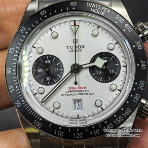 ZF DD7750 Tudor Black Bay Chrono 316L 41mm SS Bracelet White Dial - Image 4