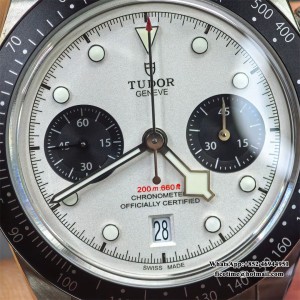 ZF DD7750 Tudor Black Bay Chrono 316L 41mm SS Bracelet White Dial - Image 5