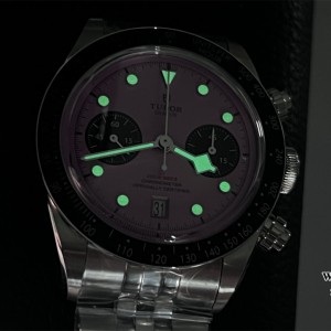 ZF DD7750 Tudor Black Bay Chrono 316L 41mm SS Bracelet Pink Dial - Image 4