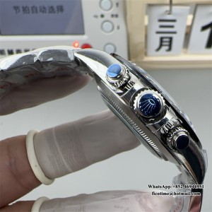 BTF DD4130 Daytona  Ceramic Bezel Black Dial SS Bracelet - Image 5