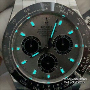 BTF DD4130 Daytona Ceramic Bezel Gray Dial Oysterflex Strap - Image 8