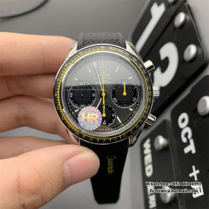 HRF A7750 Speedmaster 40mm Racing Master Grey/Black Dial Black Rubber Strap - Image 5