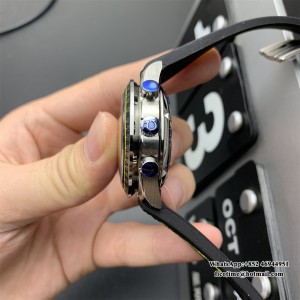 HRF A7750 Speedmaster 40mm Racing Master Grey/Black Dial Black Rubber Strap - Image 6