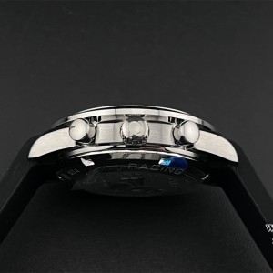 HRF A7750 Speedmaster 40mm Racing Master Black/White Dial Black Rubber Strap - Image 6