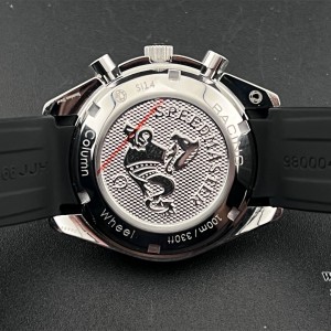 HRF A7750 Speedmaster 40mm Racing Master Black Dial Black Rubber Strap - Image 3