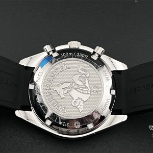 HRF A7750 Speedmaster 40mm Racing Master White Dial Black Rubber Strap - Image 6