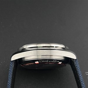 OSF A7750 Speedmaster 42mm Moonwatch Professional Silver Snoopy Award 50th Anniversary Blue leather Strap - Image 8