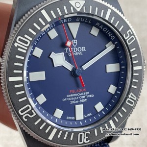 M+ 8N-24 Pelagos 42mm Carbon Blue Dial Red Hand Nylon Strap - Image 4