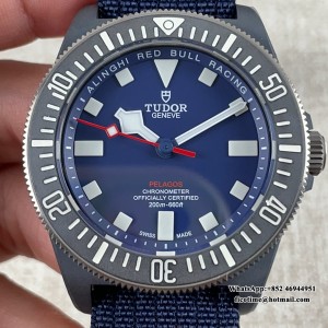 M+ 8N-24 Pelagos 42mm Carbon Blue Dial Red Hand Nylon Strap - Image 5