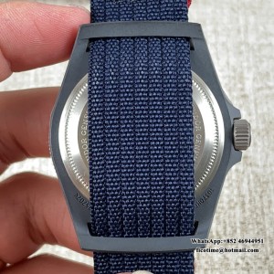 M+ 8N-24 Pelagos 42mm Carbon Blue Dial Red Hand Nylon Strap - Image 6