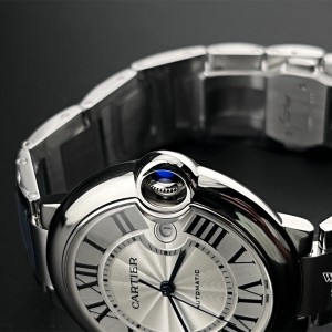 V6 A2824 Ballon Bleu De Cartier 42mm White Dial SS Bracelet - Image 3