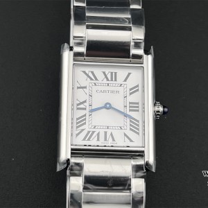 K11F Swiss Quartz Tank Must Medium 25.5mm White Dial SS Bracelet - Image 2