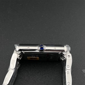 K11F Swiss Quartz Tank Must Medium 25.5mm White Dial SS Bracelet - Image 4