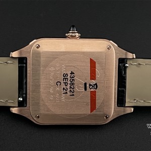 F1F Swiss Quartz Santos Dumont 43.5*31.4mm RG White Dial Black Leather Strap - Image 7