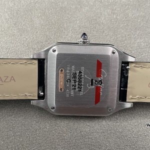 F1F Swiss Quartz Santos Dumont 43.5*31.4mm RG/SS White Dial Black Leather Strap - Image 4