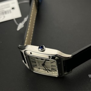 F1F Swiss Quartz Santos Dumont 38*27.5mm White Dial Black Leather Strap - Image 3