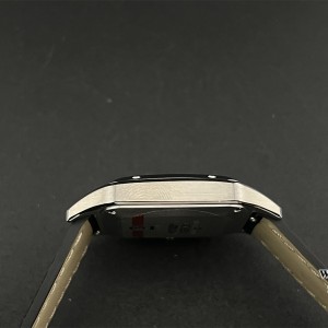 F1F Swiss Quartz Santos Dumont 38*27.5mm White Dial Black Leather Strap - Image 5