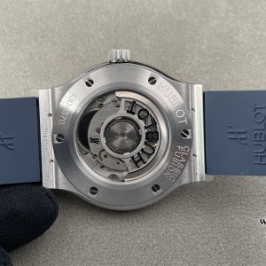 JJ+F A1110 Classic Fusion 42mm Blue Dial Blue Rubber Strap - Image 6