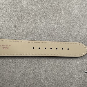 F1F Quartz Santos Dumont 43.5x31.4mm White Dial Black Leather Strap - Image 4