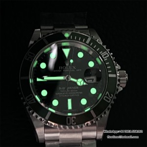 RAF A3135 Submariner 40mm 116610LV Green Bezel Black Dial No Rehaut 904L SS Bracelet - Image 9