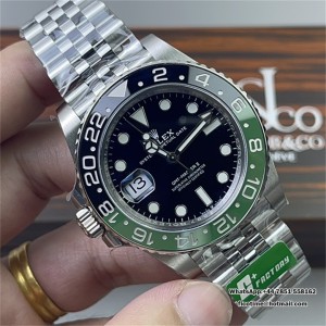 C+F 3285 GMT-Master II  126720 VTNR Sprite Black/Green Ceramic Bezel 904L Jubilee Bracelet - Image 1