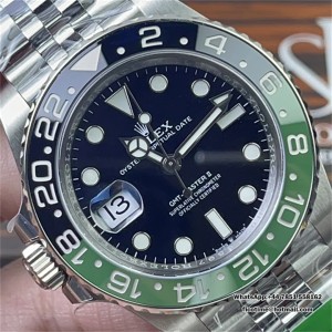 C+F 3285 GMT-Master II  126720 VTNR Sprite Black/Green Ceramic Bezel 904L Jubilee Bracelet - Image 5