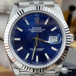 VSF VS3235 DateJust 41mm 126334 Fluted Bezel Blue Dial Jubilee Bracelet - Image 4