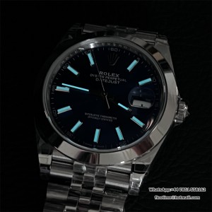 VSF VS3235 DateJust 41mm 126300 Smooth Bezel Blue Dial Jubilee Bracelet - Image 8