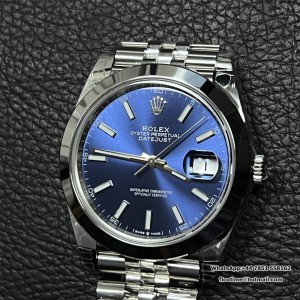VSF VS3235 DateJust 41mm 126300 Smooth Bezel Blue Dial Jubilee Bracelet - Image 9