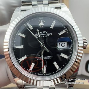VSF VS3235 DateJust 41mm 126334 Fluted Bezel Black Dial Jubilee Bracelet - Image 3
