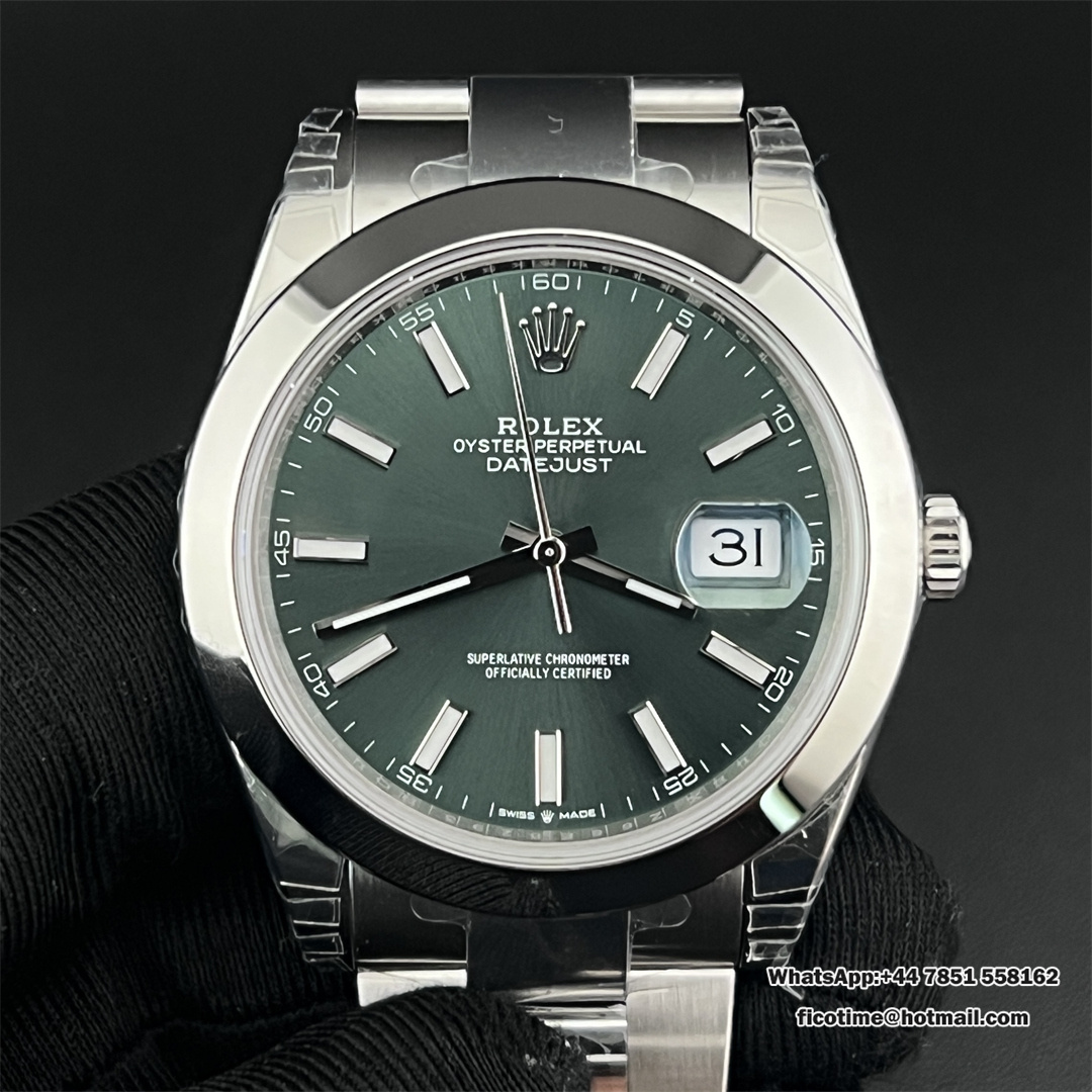 VSF VS3235 DateJust 41mm 126300 Smooth Bezel Mint Green Dial Oyster ...