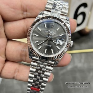 VSF VS3235 DateJust 41mm 126334 Fluted Bezel Grey Dial Jubilee Bracelet - Image 3