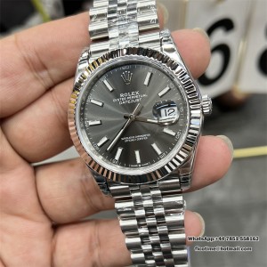 VSF VS3235 DateJust 41mm 126334 Fluted Bezel Grey Dial Jubilee Bracelet - Image 4