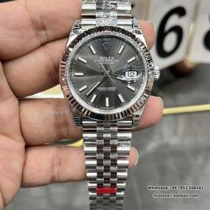 VSF VS3235 DateJust 41mm 126334 Fluted Bezel Grey Dial Jubilee Bracelet - Image 6