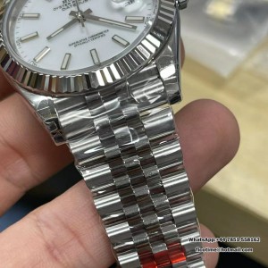 VSF VS3235 DateJust 41mm 126334 Fluted Bezel White Dial Jubilee Bracelet - Image 6