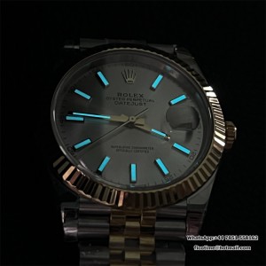 VSF VS3235 DateJust 41mm  Fluted Bezel Silver Dial RG/SS Jubilee Bracelet - Image 9