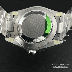 VSF VS3235 DateJust 41mm Wimbledon Fluted Bezel Grey Dial Green Roma Marker Oyster Bracelet - Image 8