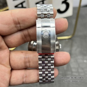 VSF VS3235 DateJust 41mm Wimbledon Fluted Bezel Grey Dial Green Roma Marker Jubilee Bracelet - Image 9