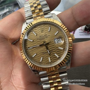 VSF VS3235 DateJust 41mm  Fluted Bezel Gold Motif Dial YG/SS Jubilee Bracelet - Image 1