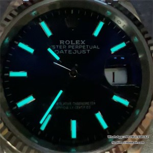 VSF VS3235 DateJust 36mm Fluted Bezel Blue Dial Jubilee Bracelet - Image 3