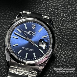 VSF VS3235 DateJust 36mm Smooth Bezel Blue Dial Oyster Bracelet - Image 9