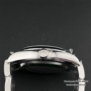 VSF VS3235 DateJust 36mm Wimbledon Smooth Bezel Grey Dial Green Roma Marker Oyster Bracelet - Image 3