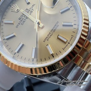 VSF VS3235 DateJust 36mm Fluted Bezel Gold Dial YG/SS Jubilee Bracelet - Image 8