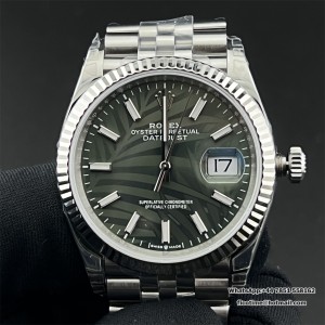 VSF VS3235 DateJust 36mm Fluted Bezel Green Palm Dial Jubilee Bracelet - Image 1